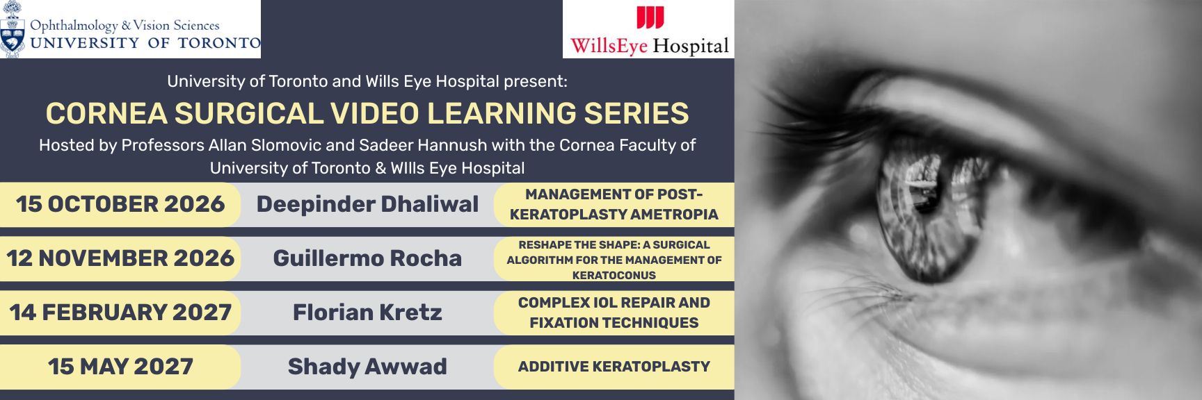 CORNEA SURGICAL VIDEO LEARNING SERIES 26-27